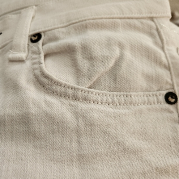 Rag & Bone Jeans Dre Capri Distressed Stretchy Raw Hem White Size 26 $250 W-676 - Picture 10 of 12